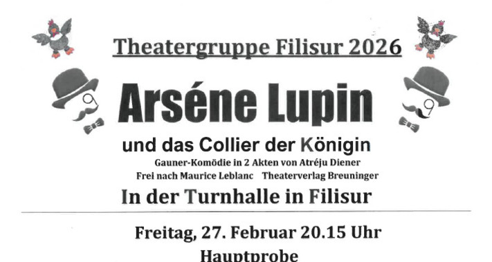 „Arsène Lupin und das Collier der Königin“ mit der Theatergruppe Filisur (gdl_916968568_image)