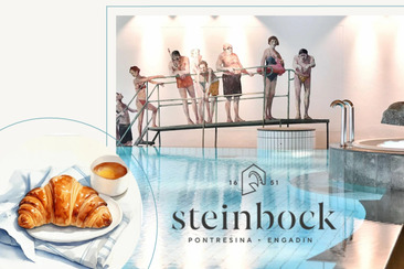 Morning swim, coffee and croissant (gdl_924901418_image)