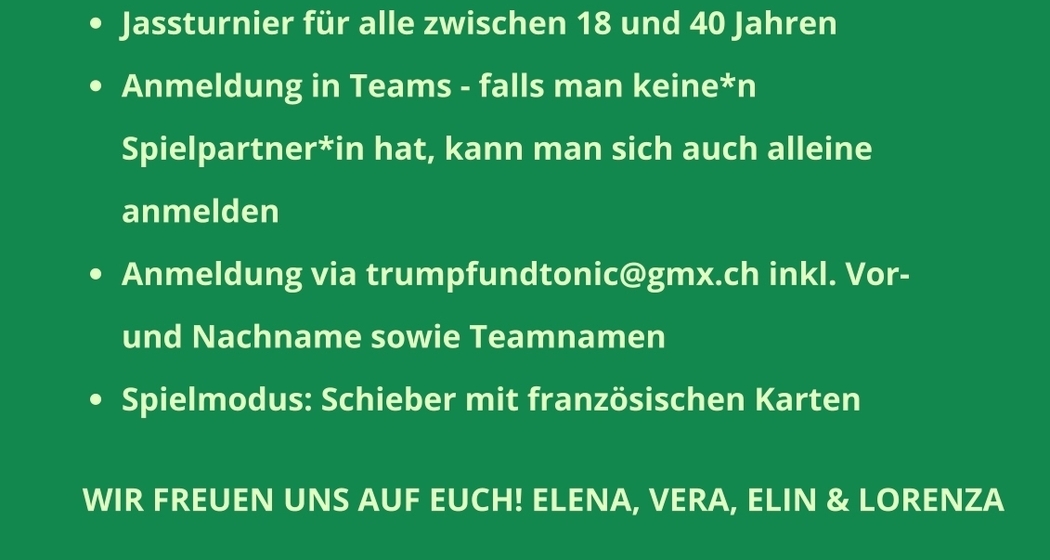 Trumpf & Tonic Jassturnier für alle zwischen 18-40 Jahren (gdl_926305668_image)
