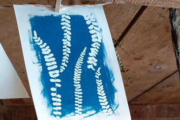 Experimentelle Pflanzendrucke auf Stoff und Papier (gdl_926919341_image)