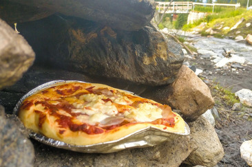 Pizza im Ofen