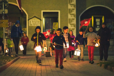 Lampionumzug am 1. August in Sils