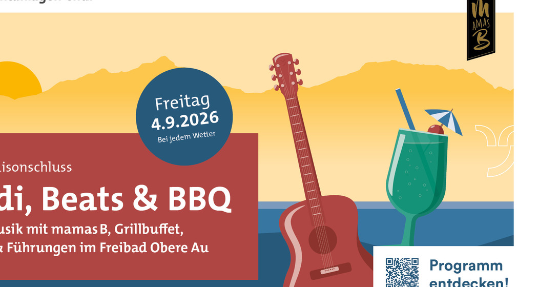 Badi, Beats & BBQ im Freibad Obere Au, Chur
