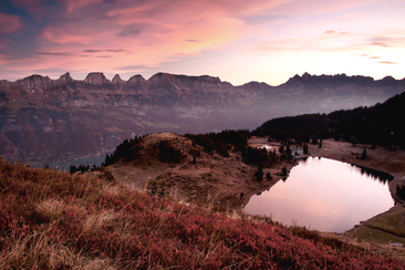 Flumserberg See Abendstimmung