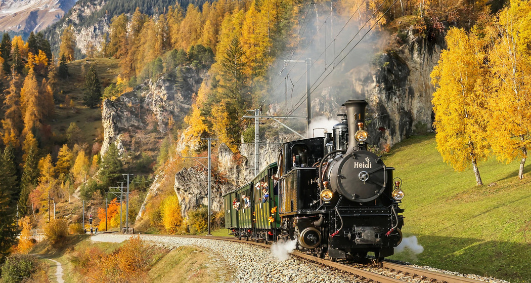 Dampfzug «Heidi» im Albulatal