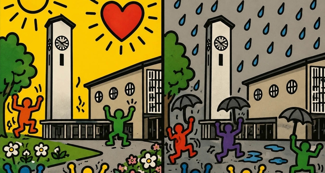 Bei Sonne und bei Regen