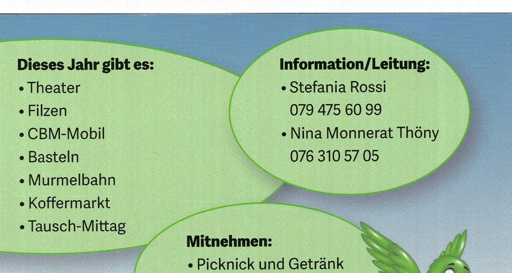 Kolibri Infoseiten weniger Pixel