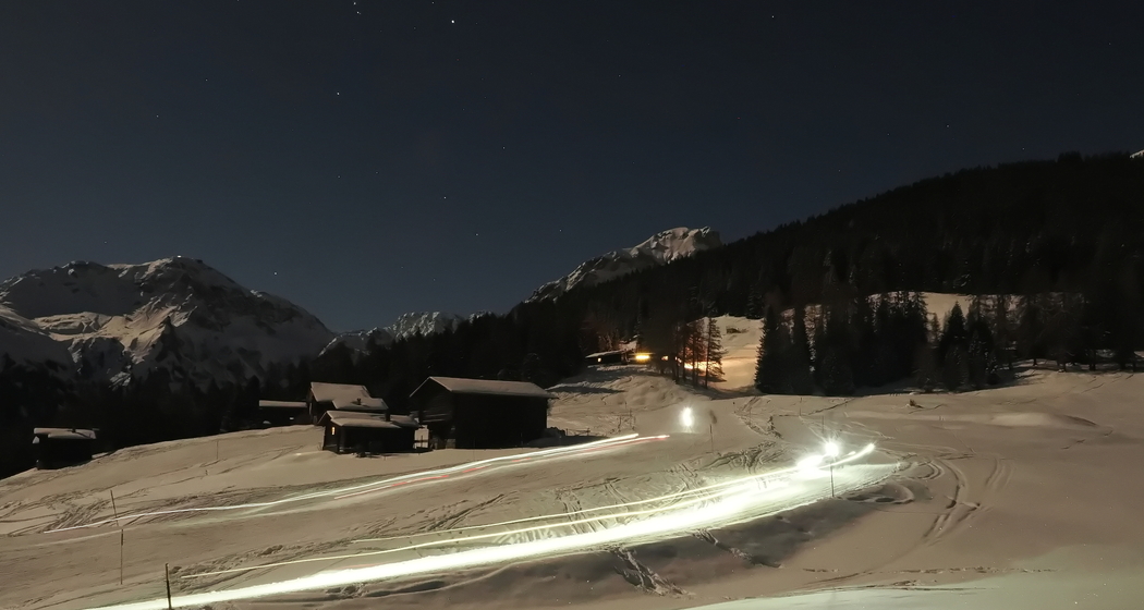 Schlitteln bei Vollmond Tschiertschen