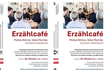 2026 10 28 Erzählcafé Mütter Söhne Väter Töchter Flyer