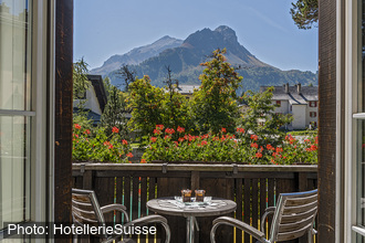 Aussicht auf die schöne Bergwelt
