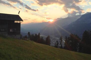 Aussicht von Schönegg bei Sonnenuntergang