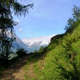 Blick ob Scuol Richtung Oberengadin