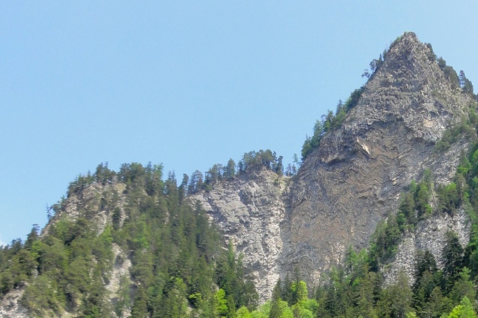 Markant: Die Rote Platte von unten gesehen