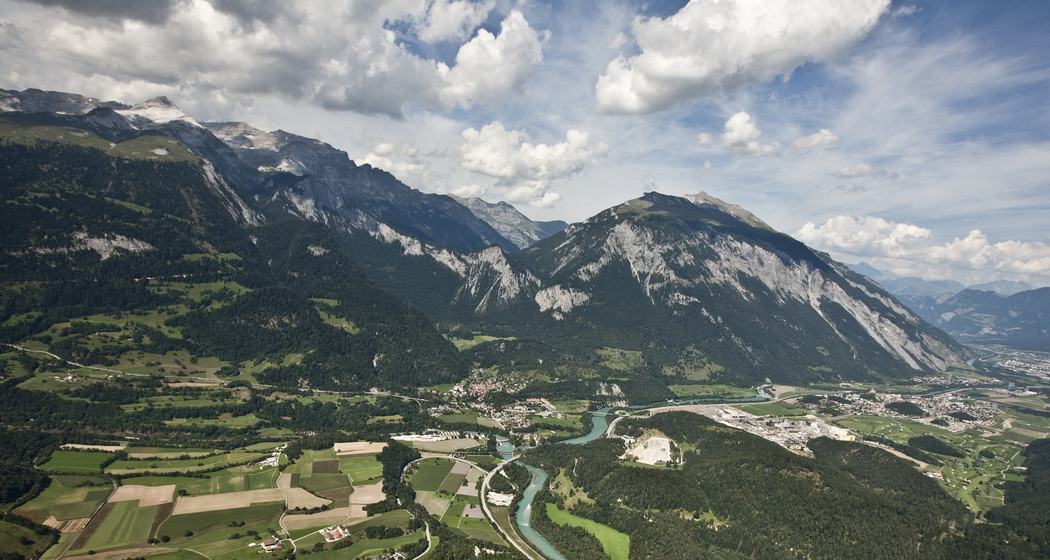 Aussicht über Reichenau-Tamins