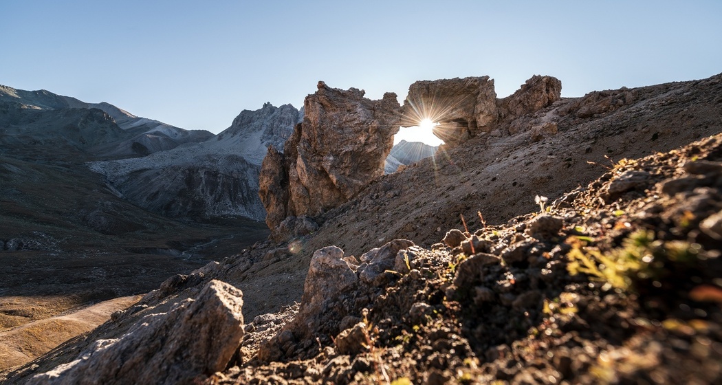 Felsentor im Val d'Agnel