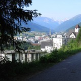 Blick vom Panoramaweg auf Davos Platz