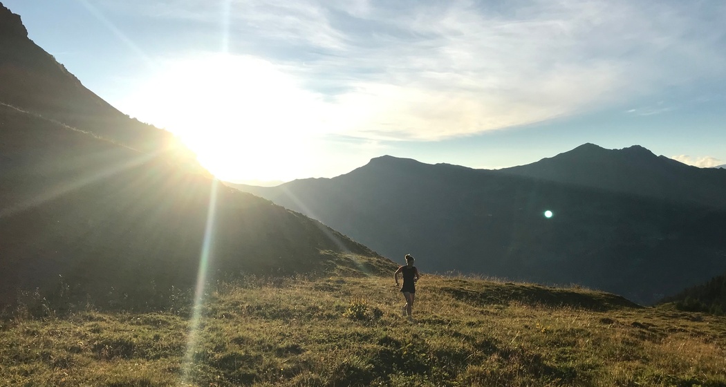 Trailrunning oberhalb der Alp Sanaspans