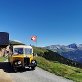 Nostalgie-Postauto bei der Hochwanghütte