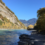 Unterhalb des Camp Au am Rhein-Ufer