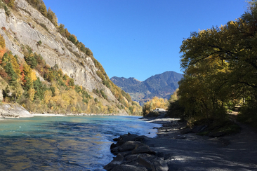 Unterhalb des Camp Au am Rhein-Ufer