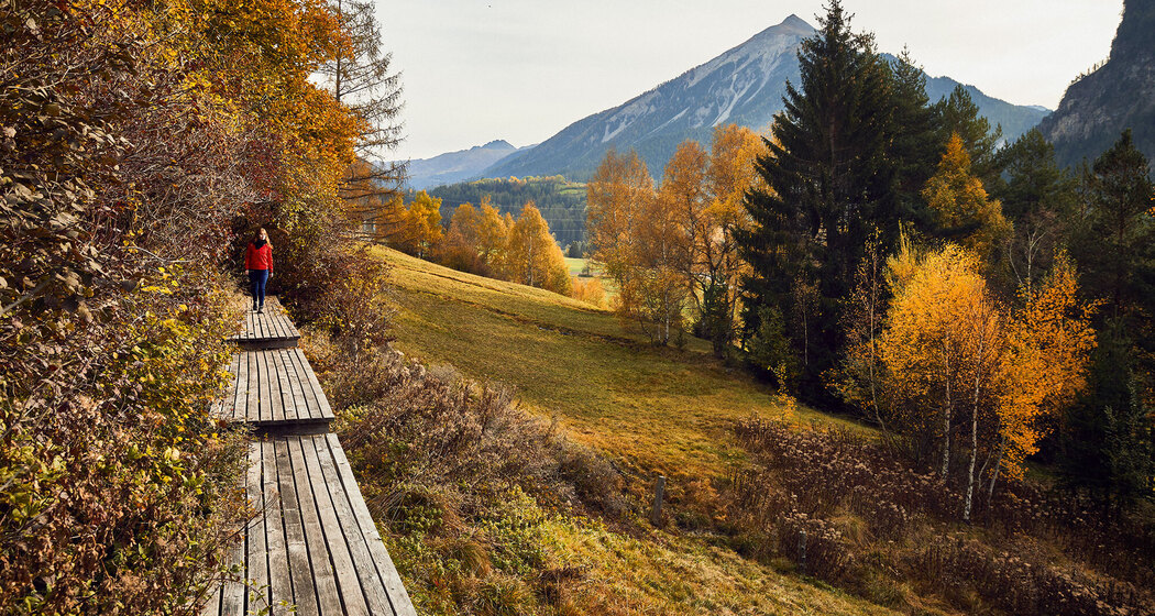 Wasserweg ansaina im Herbst, oberhalb von Alvaneu Bad © Giglio Pasqua