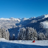 Schlittelweg Brambrüesch mit Aussicht