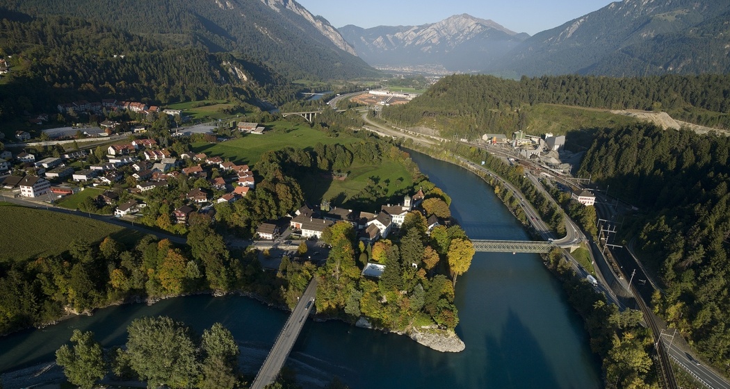 Zusammenfluss des Rheins