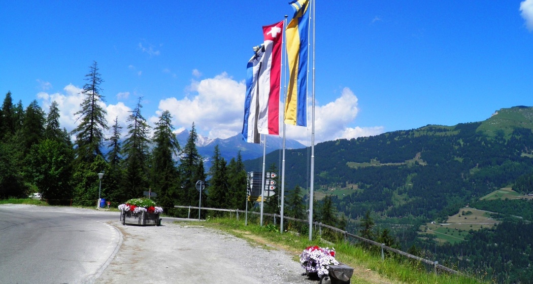 Blick von Tschiertschen übers Schanfigg