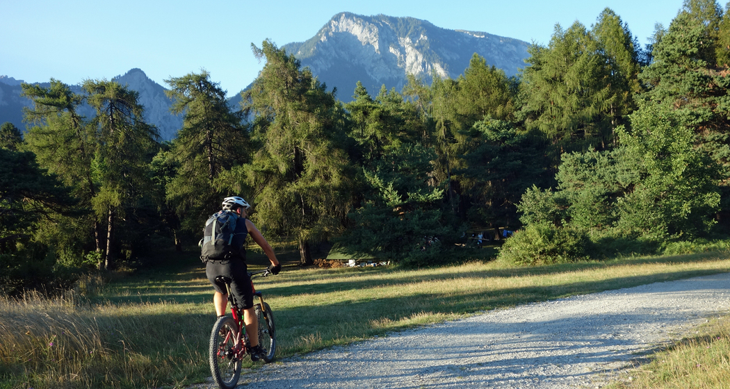 Abzweigung auf den Trail Richtung Reichenau