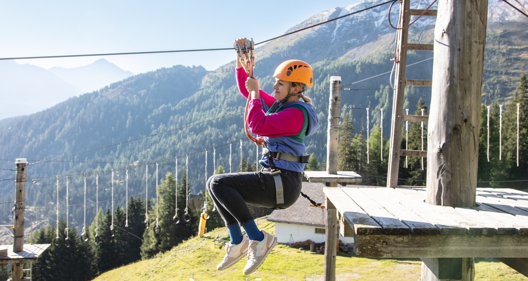 Seilpark auf dem Erlebnisberg Pradaschier