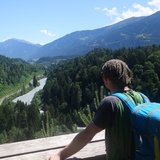 Aussicht auf den Vorderrhein Richtung Reichenau