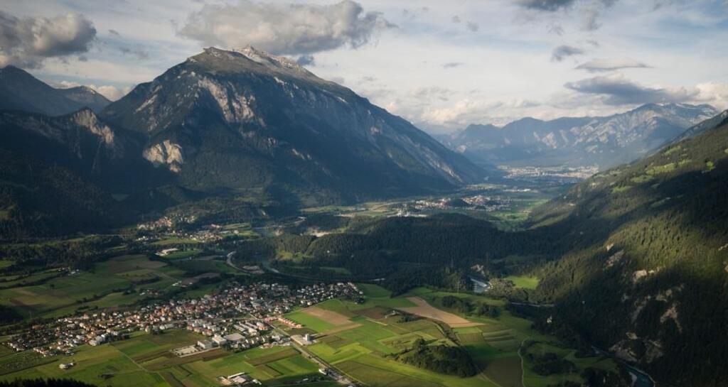 Churer Rheintal aus der Vogelperspektive