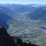 Weinregion Bündner Rheintal von oben