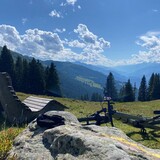 Aussicht vom Bänklein in Spundis