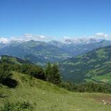 Blick auf Berg und Tal