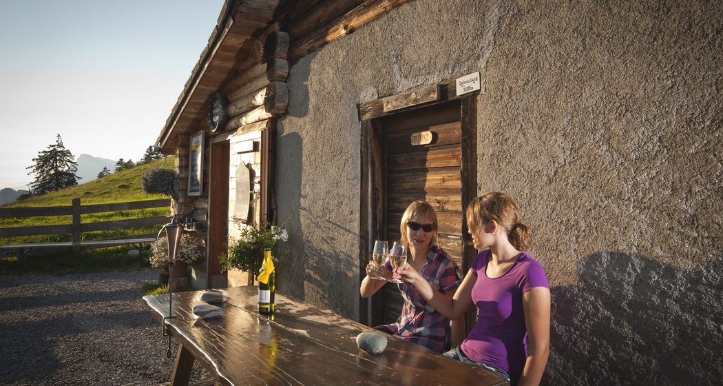 Eine kühle Erfrischung auf der Heidialp.