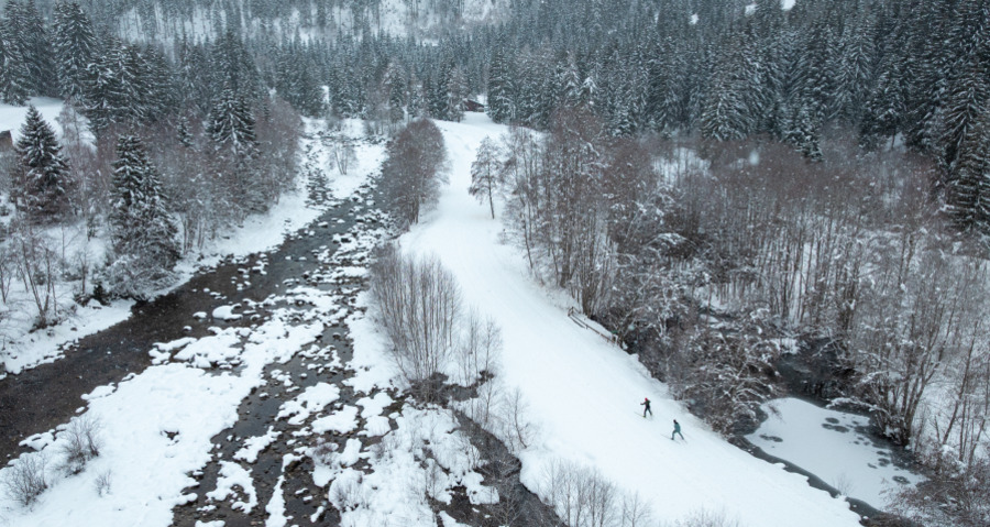 Dem Rhein entlanglaufen in Disentis (Foto: © GRF, Mattias Nutt)