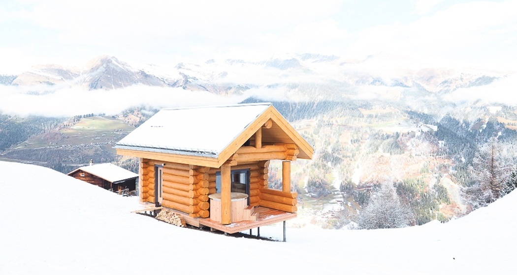 Refugium für zwei: Stilvolles Holzhaus