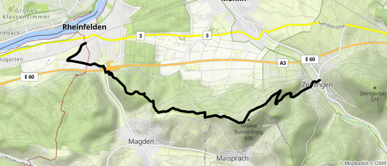 Fricktaler Höhenweg (1): Rheinfelden - Zeiningen