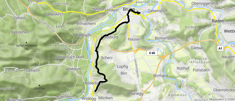 Habsburger Weg 2. Etappe: Wildegg - Brugg