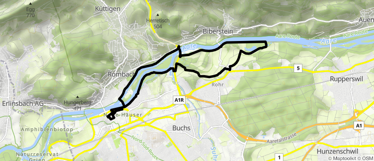 Rundwanderung ab Aarau durch die Rohrer Auenlandschaft