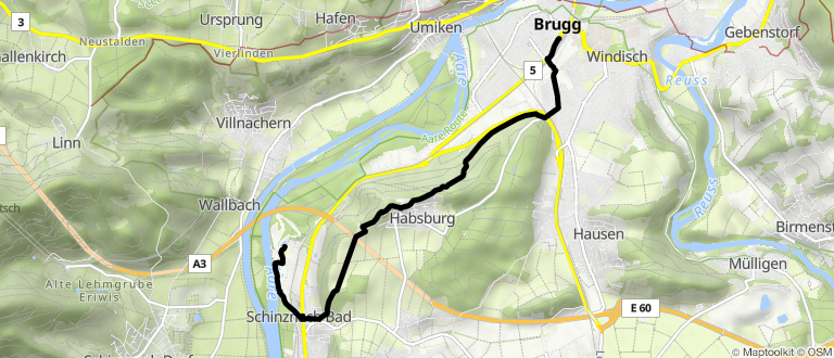 Habsburger und Badeplausch: Brugg – Habsburg – Schinznach-Bad