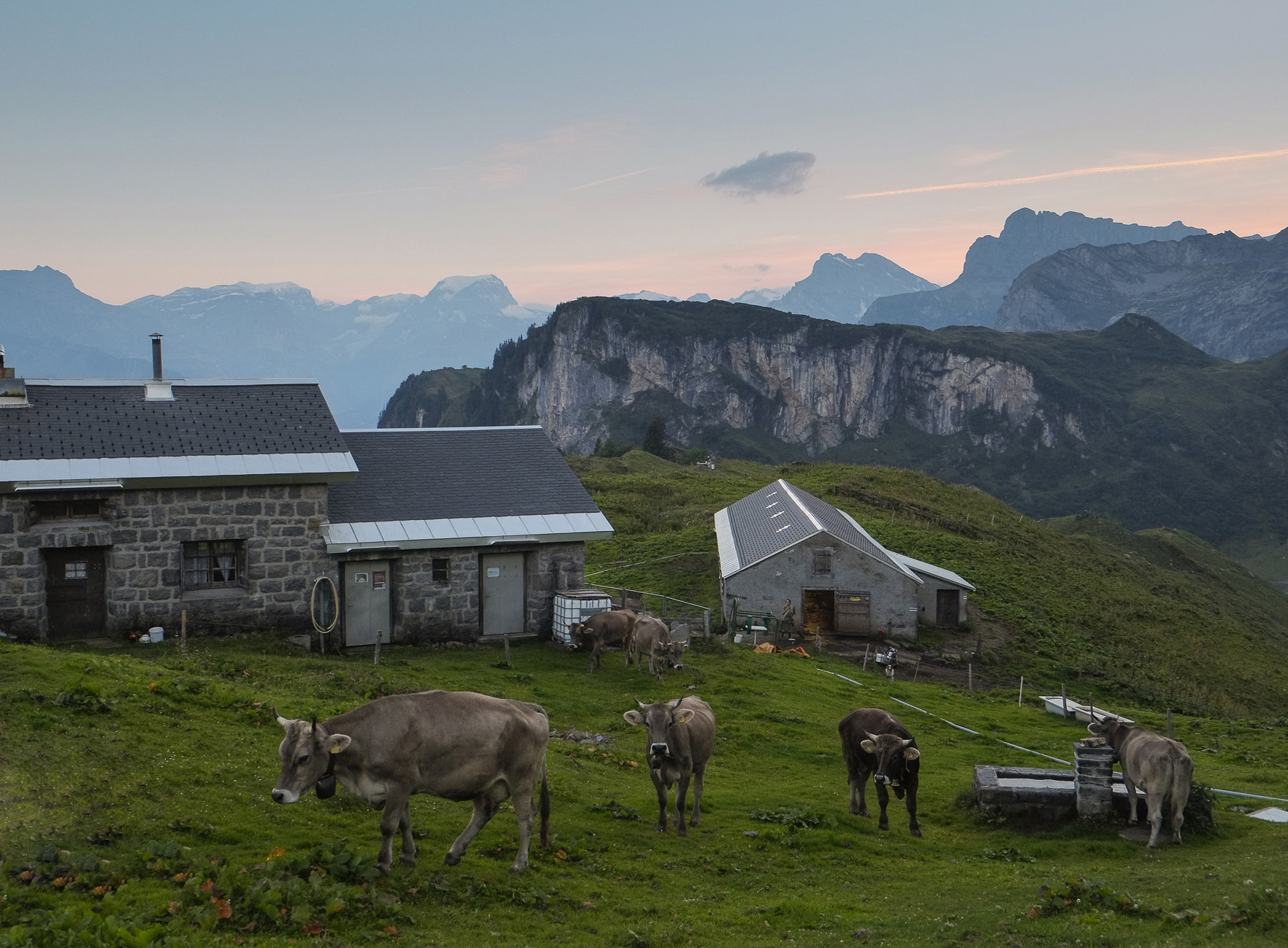 Übernachten auf der Alp Guppen, Schwanden
