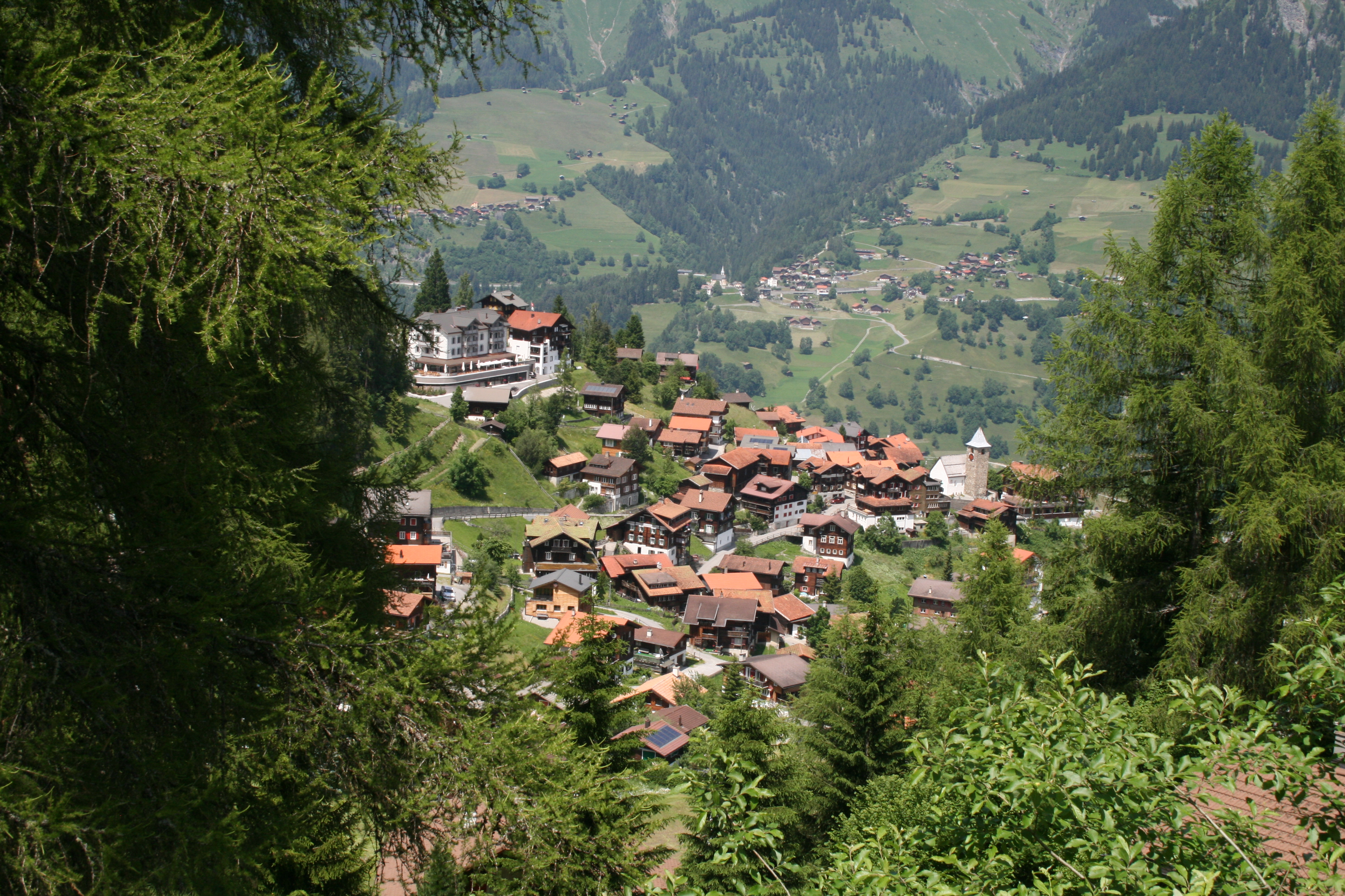 Blick auf Tschiertschen und das Hotel Blick auf Tschiertschen und das Hotel