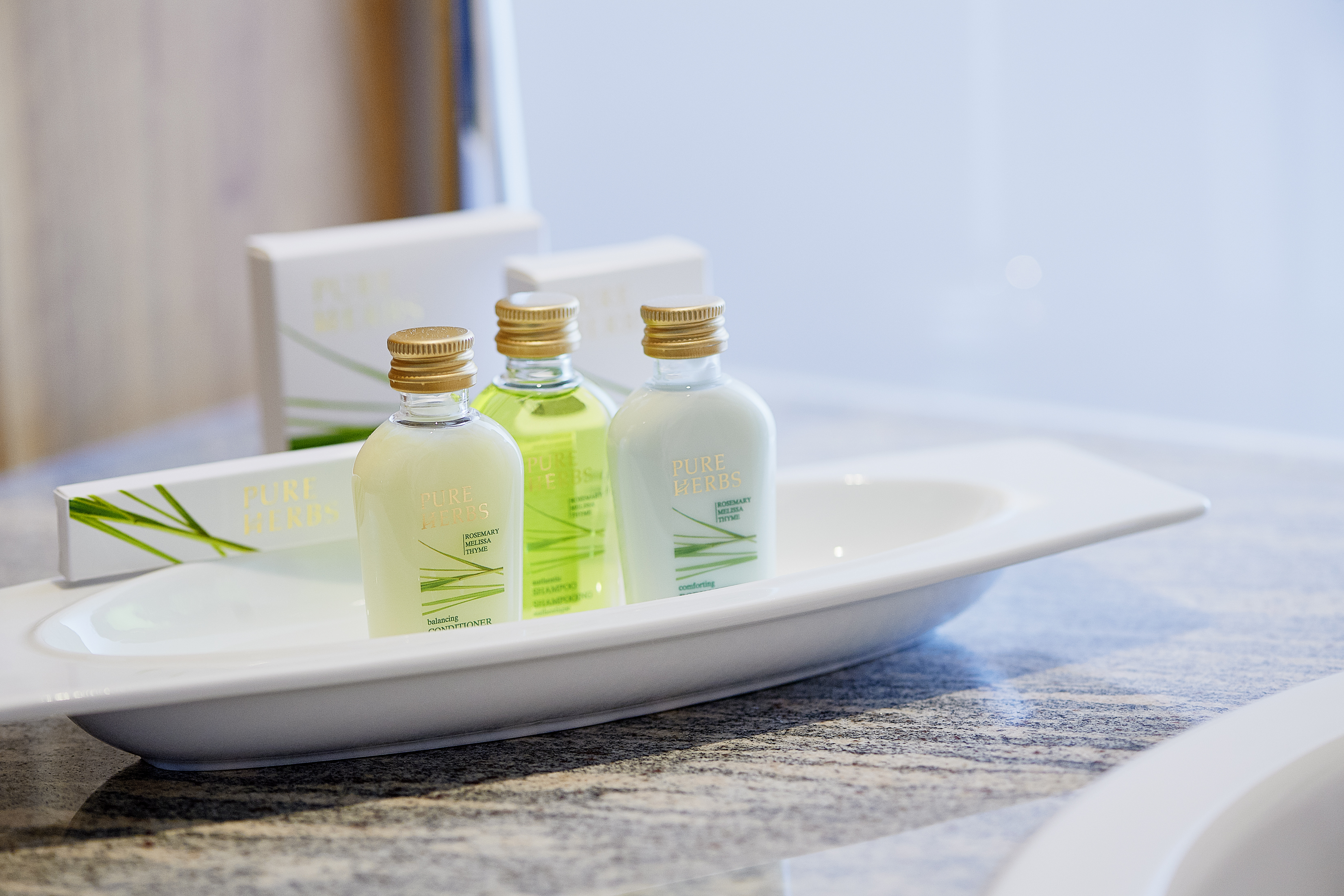 Hotel Eden Spiez - Badezimmer Amanities Hotel Eden Spiez - Badezimmer Amanities