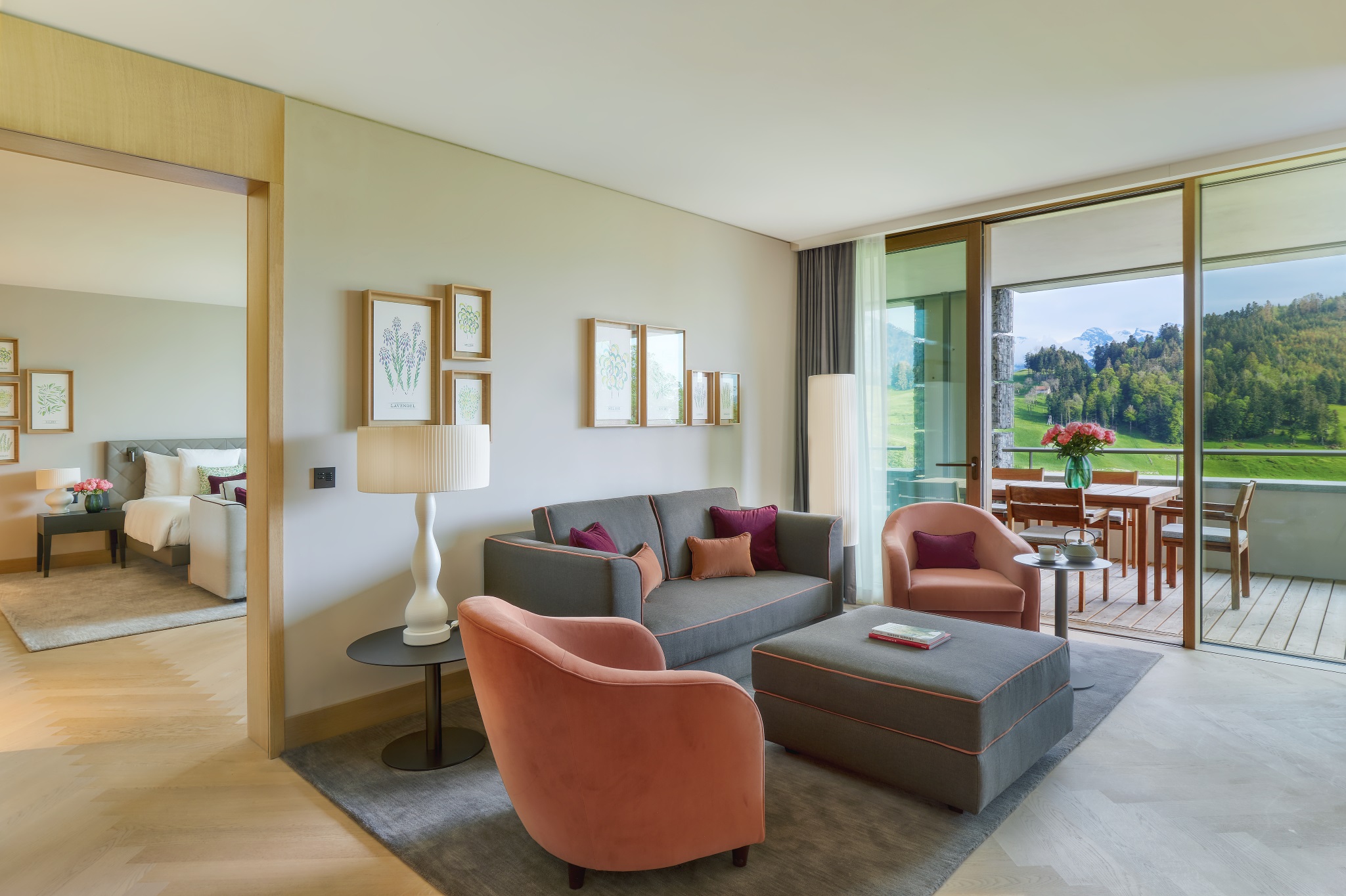 Wohnzimmer - Waldhotel Deluxe Suite Wohnzimmer - Waldhotel Deluxe Suite