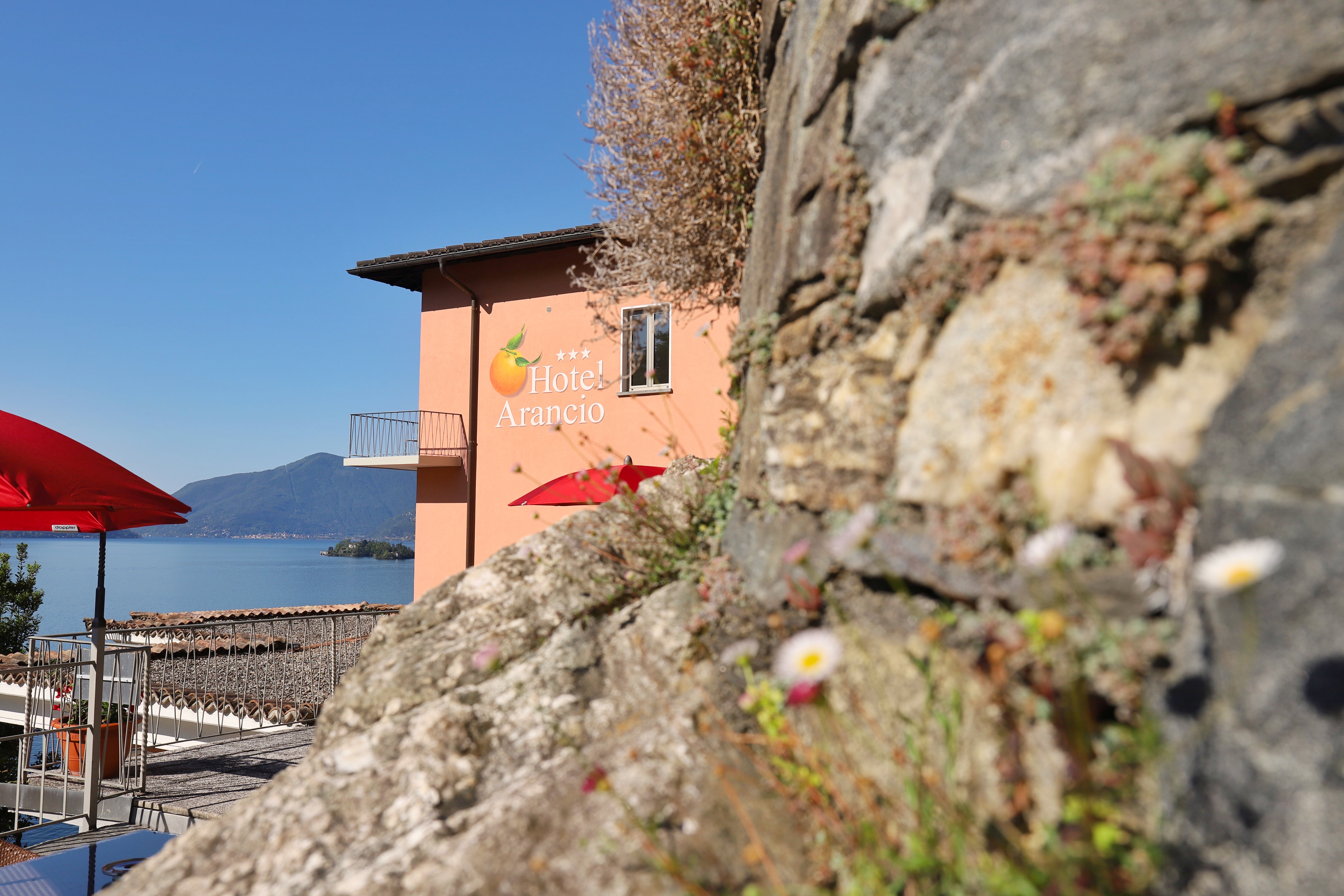 Pool mit Blick auf den See Pool mit Blick auf den See