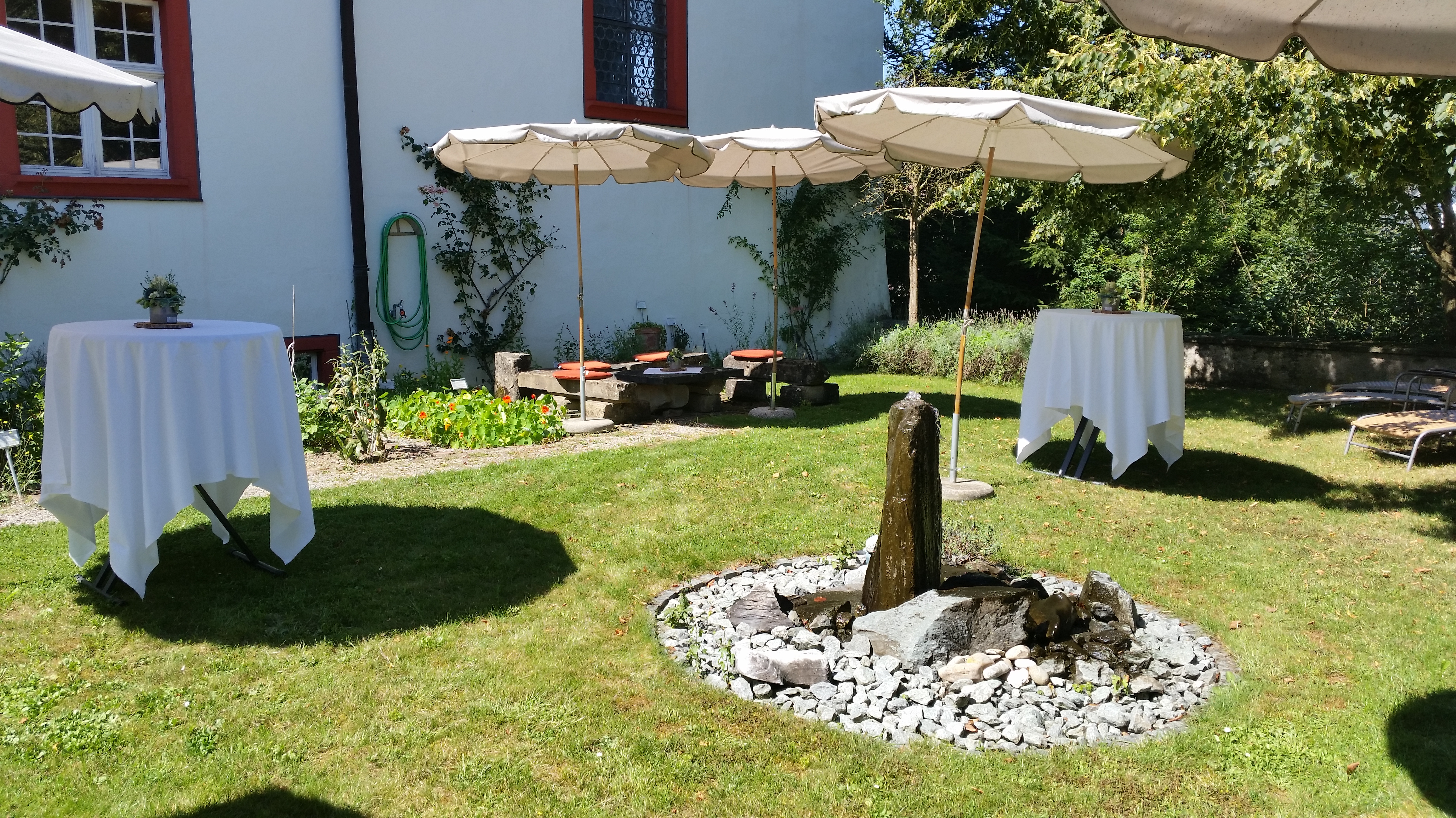 Aperitif in the herb garden Aperitif in the herb garden