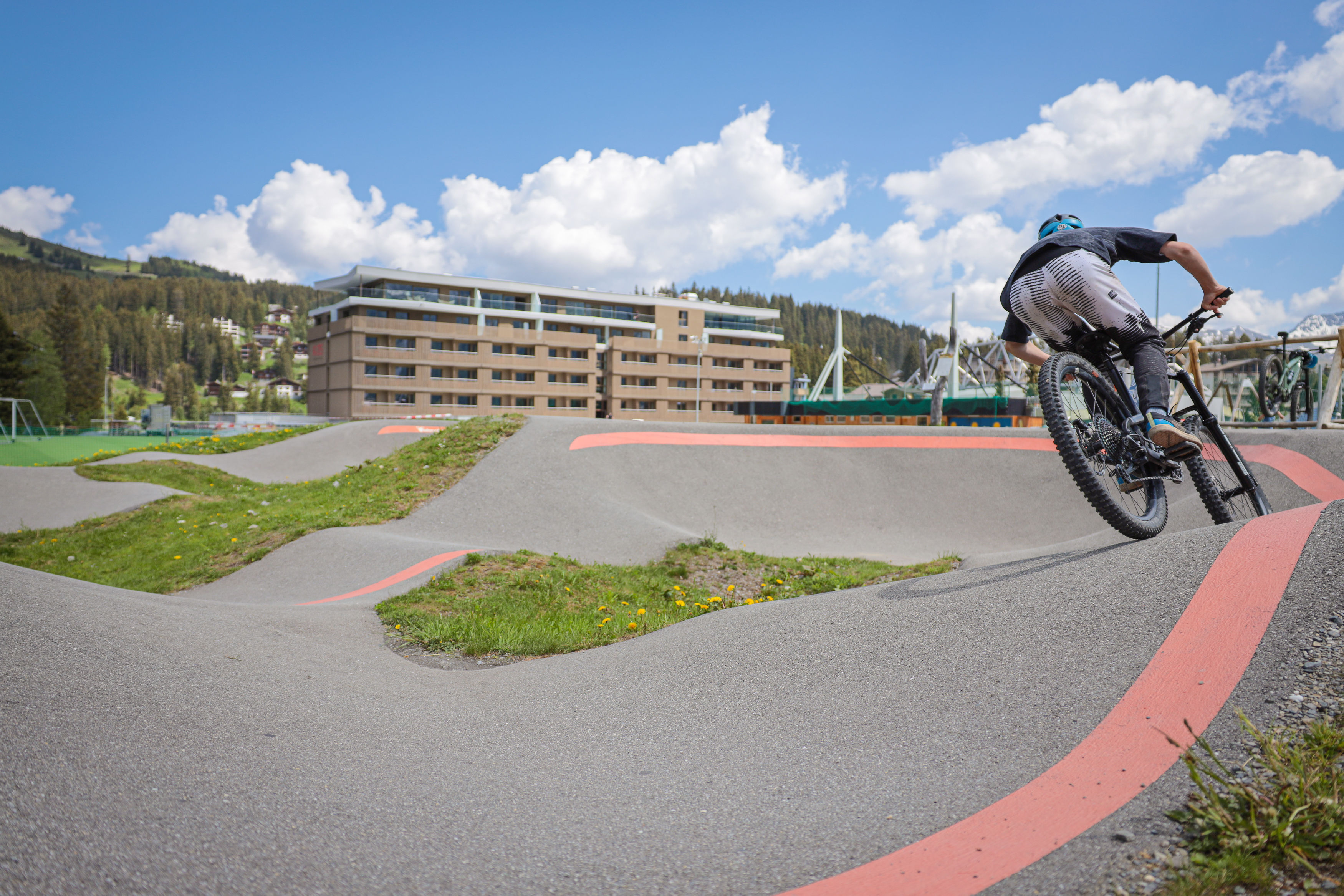 Pump track at the hotel Pump track at the hotel